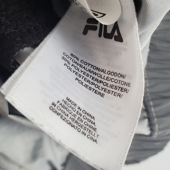 🔥3 for $35 | Fila | Black and Grey Reflective Cropped Hoodie - Picture 7 of 7